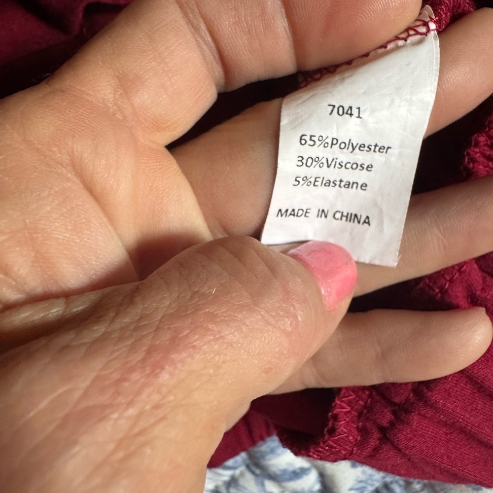 Elegant Burgundy Wrap crop Top - Picture 7 of 7